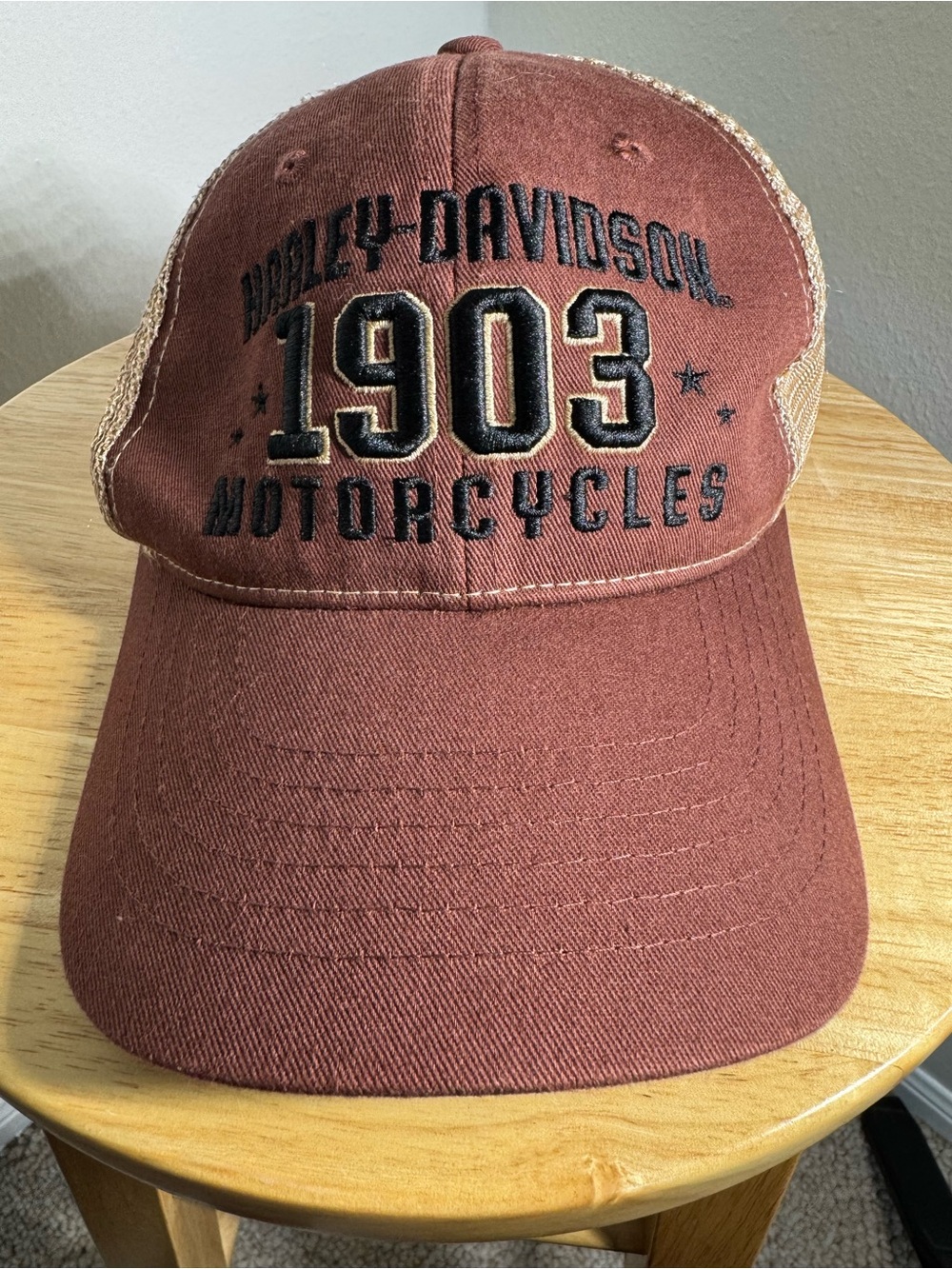 Harley-Davidson Rust Brown 1903 Motorcycles Trucker Hat